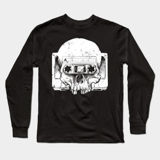 Retro Audio Skull Long Sleeve T-Shirt